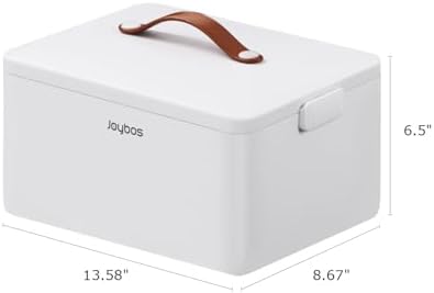 O-MART Medicine Cabinet Organizer with Leather Handle and 7-Day Pill Box