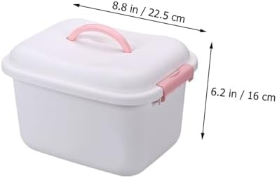 Alipis 1pc Plastic Medicine Cabinet Organizer Case Portable Storage Box