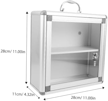 Wall Mounted Medicine Cabinet with Transparent Panel