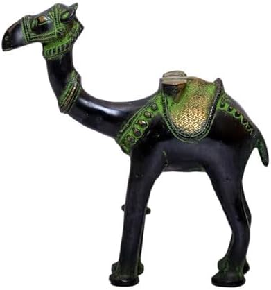 Statuestudio Brass Camel Statue with Gold Finish