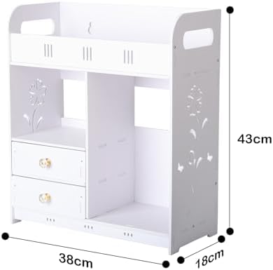 GizmoSynth Bathroom Cabinet with 2 Drawers Shelves