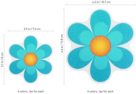 TOPBATHY Flower Decals 10pcs Daisy Bath Stickers