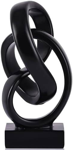 Modern Abstract Knot Sculpture Mobius Inspired Resin Decor