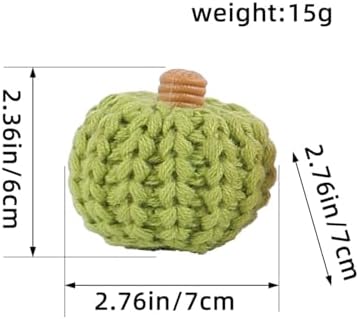 Mini Knit Pumpkin Statue - Modern Home Decor Accent