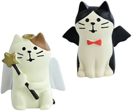 2Pcs Cute Mini Cat Figurine for Office Home Decor