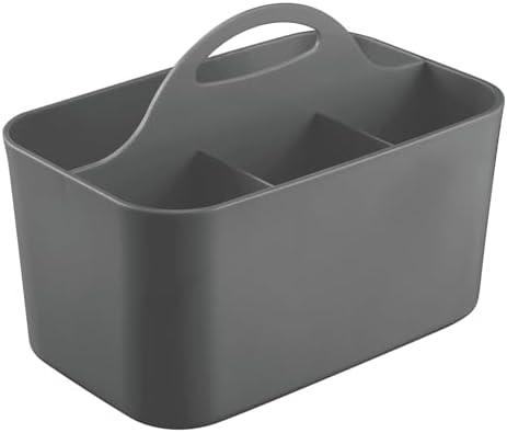 mDesign Dark Gray Shower Caddy with Handle