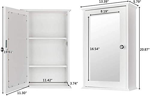 Wintue BTIF Single Door Mirror Cabinet