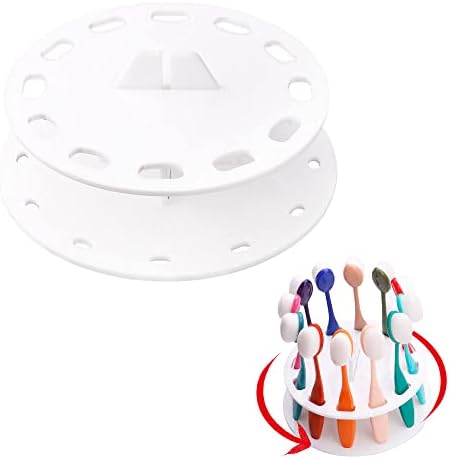 Yoseng 12 Hole Rotating Brush Holder for Ink Blending White