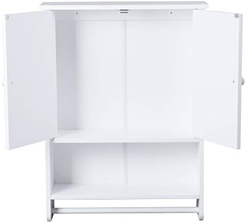Gharpbik Bathroom Wall Cabinet 2 Door Storage Cabinet White
