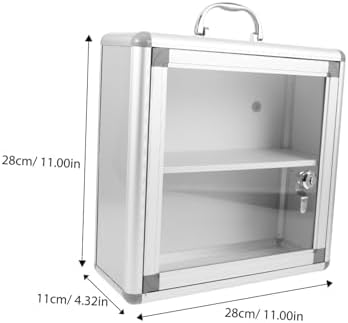 Alipis Wall Mount Medicine Cabinet with Double Compartment