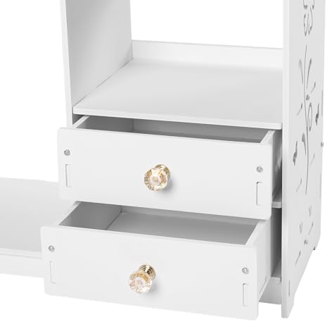 ILWorkTLs Bathroom Wall Cabinet with Drawer White