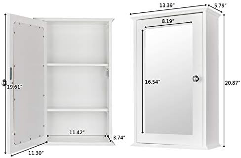 Vasitelan Bathroom Medicine Cabinet with Mirror