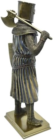 Generic Medieval Knight Axeman Statue Cold Cast Bronze Resin Figure 1240 Inche