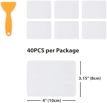 40PCS Non-Slip Bathtub Stickers with Scraper