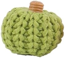 Mini Knit Pumpkin Statue - Modern Home Decor Accent