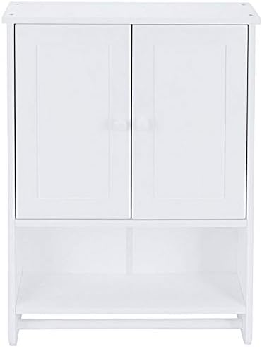 Gharpbik Bathroom Wall Cabinet 2 Door Storage Cabinet White