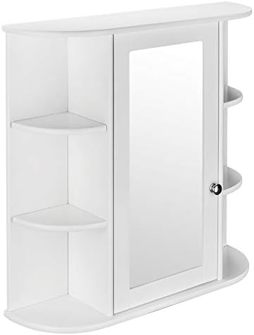 Guangshuohui Wall Cabinet 3-Tier Medicine Cabinet with Mirror and Magnetic Lock