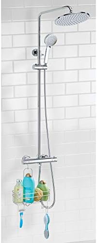 InterDesign Hanging Shower Caddy with Swivel Hook and Storage Basket