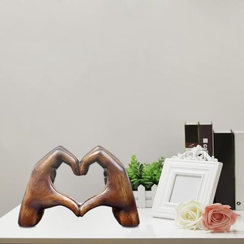 Sturdy Heart Hands Sculpture Home Decor Figurine