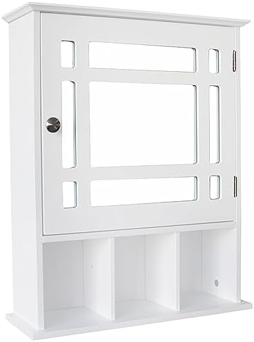 Be Current Mirrored Medicine Cabinet with Adjustable Shelves