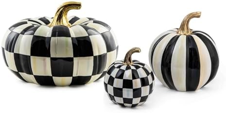 Mackenzie-Childs Courtly Pumpkins Set of 3