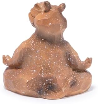 Hodao Yoga Hippo Statue for Home Decor
