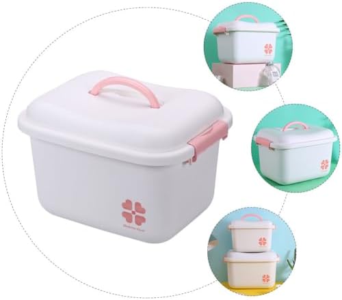 Alipis 1pc Plastic Medicine Cabinet Organizer Case Portable Storage Box