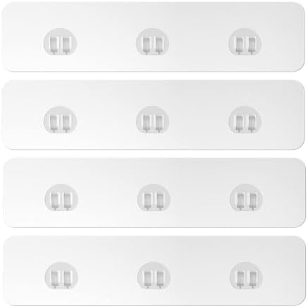 EAGMAK 4 Pack Transparent Shower Caddy Adhesive