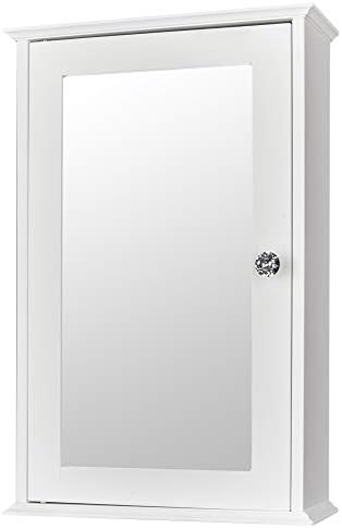 Shyneer Single Door Mirror Bathroom Cabinet