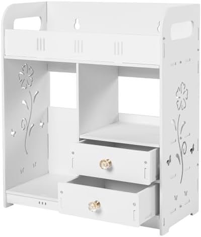 ILWorkTLs Bathroom Wall Cabinet with Drawer White