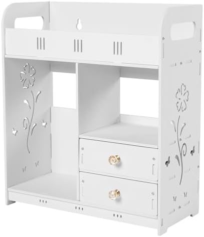 ILWorkTLs Bathroom Wall Cabinet with Drawer White
