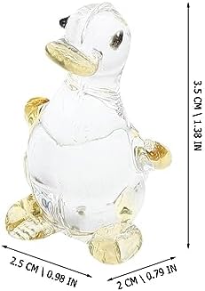VOSAREA Crystal Desk Decor 4pcs Miniature Figurine Set