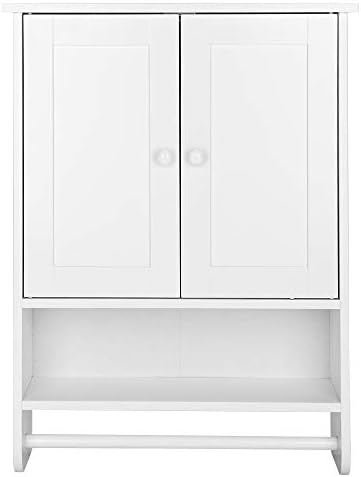 Pinikuyiro Bathroom Cabinet with 2 Doors and Adjustable Shelf