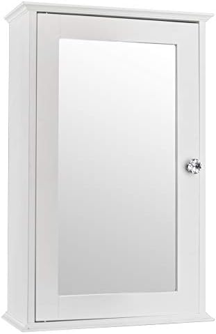 Rpuzonier Wall Mounted Cabinet with Mirror and Adjustable Shelves