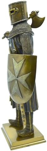 Generic Medieval Knight Axeman Statue Cold Cast Bronze Resin Figure 1240 Inche
