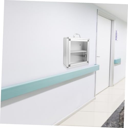 Alipis Wall Mount Medicine Cabinet with Double Compartment