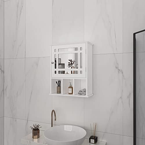 Guangshuohui Wall-Mounted Medicine Cabinet with Mirror Door