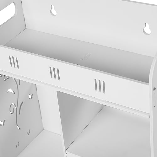 SNKOURIN Wooden Bathroom Cabinet with Two Drawers