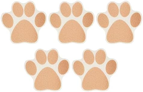 10PCS Bathtub Non-Slip Dog Paw Stickers - Brown