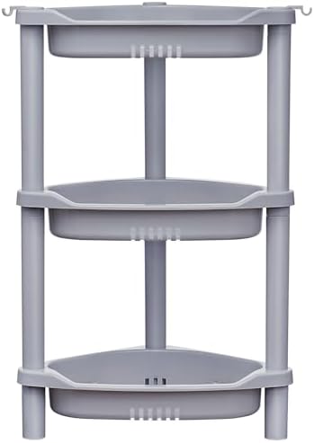 ELYKEN 3 Tier Shower Caddy Organizer Shelf Corner Grey