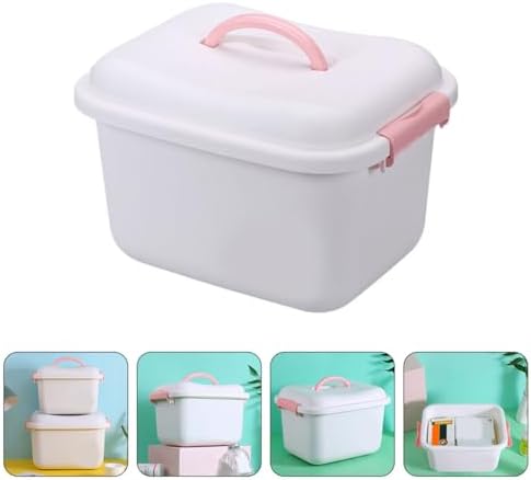 Alipis 1pc Plastic Medicine Cabinet Organizer Case Portable Storage Box