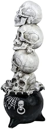 National Tree Company Stacked Skulls Cauldron Table Decoration 38 Inches