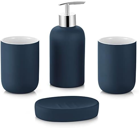 Hoomtaook 4-Piece Ceramic Bathroom Accessory Set 1