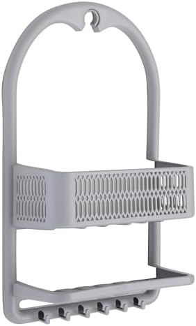 Bath Bliss Shower Caddy with 6 Hooks and Suction Cup