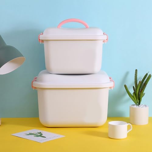 Alipis 1pc Plastic Medicine Cabinet Organizer Case Portable Storage Box