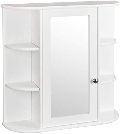 Guangshuohui Wall Cabinet 3-Tier Medicine Cabinet with Mirror and Magnetic Lock