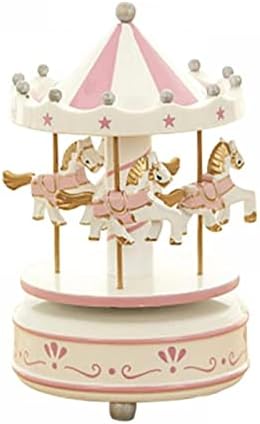 Nudsfuii Merry-go-Round Music Box Sculpture Home Decor