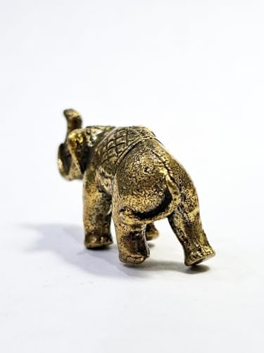 Thai Sawasdee Gold Running Elephant Statue Set of 1