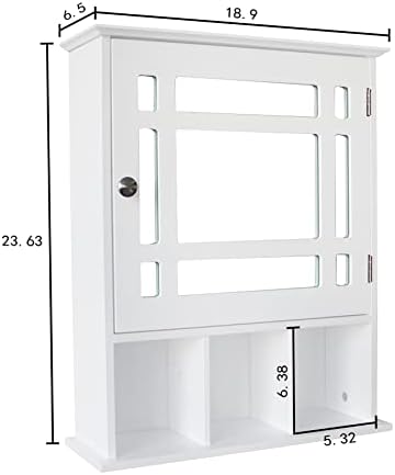 Guangshuohui Wall-Mounted Medicine Cabinet with Mirror Door