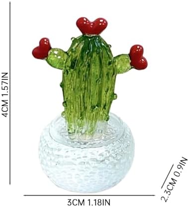 Nudsfuii Small Cactus Statue - Decorative Sculpture for Home Office